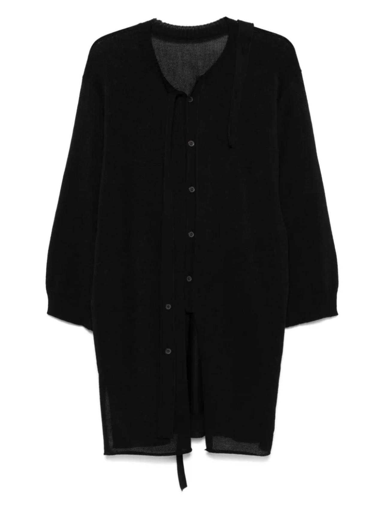 

Драпированный вязаный кардиган Issey Miyake, черный