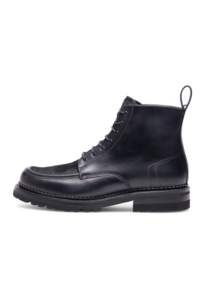 

Ботинки Henry Stevens на шнуровке "Harry NB business Shoes", мужские ботинки на шнуровке кожаные ручной работы, кожаные ботинки, черный