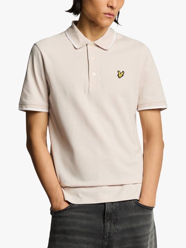 

Поло с контрастными деталями Lyle & Scott, Pink Salt/White