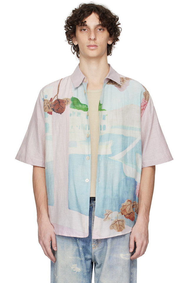 

Футболка Beyond с коротким рукавом Our Legacy, цвет marina vista print cotton silk