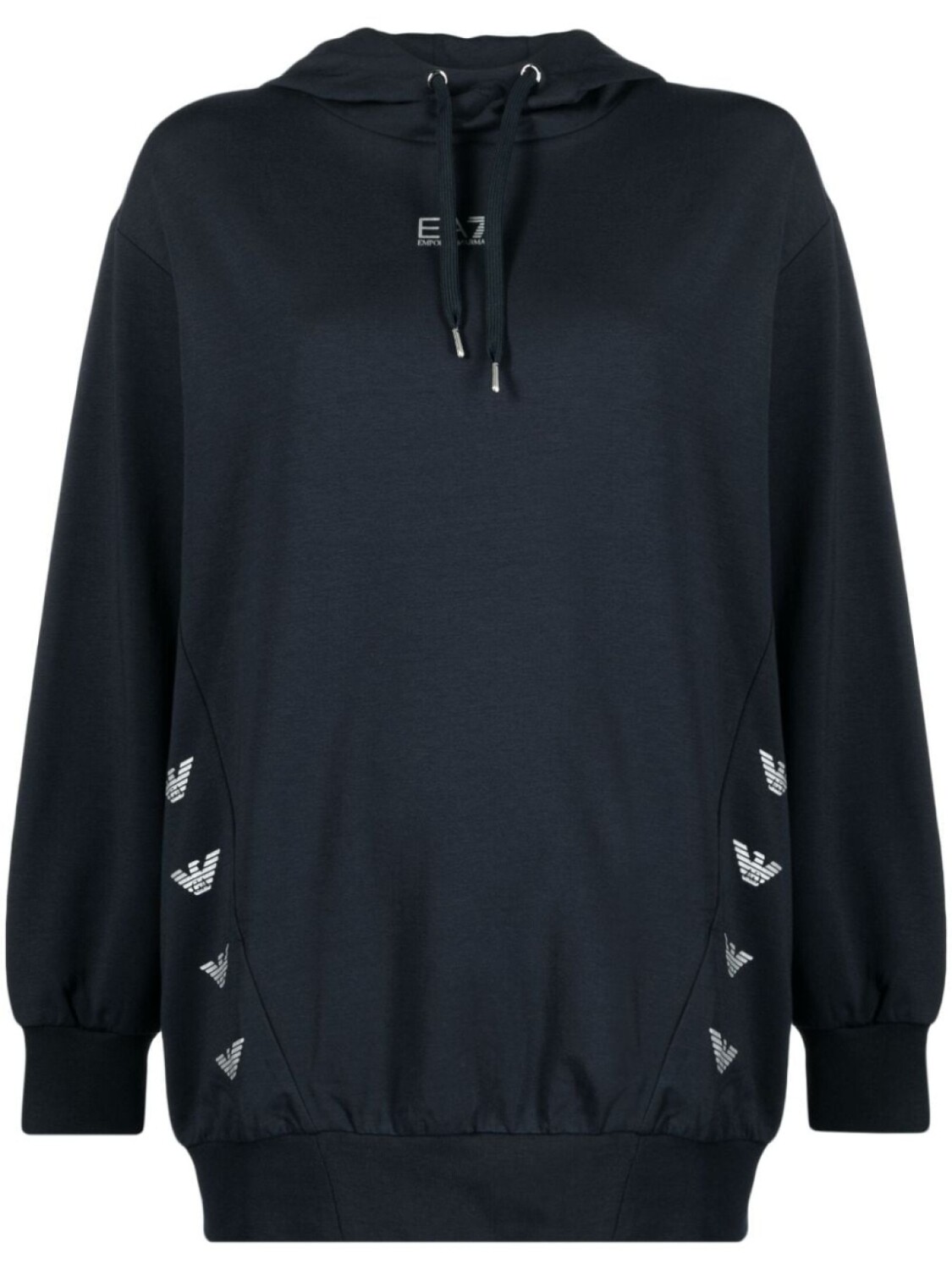 

Худи с кулиской и логотипом Ea7 Emporio Armani, синий