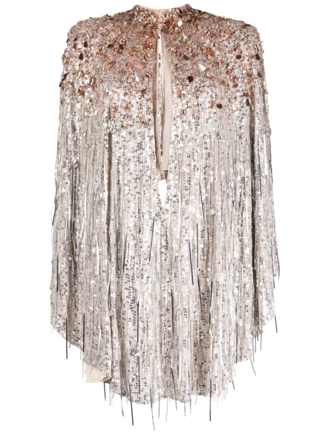 

Jenny Packham вечернее платье Rose с пайетками, серебристый