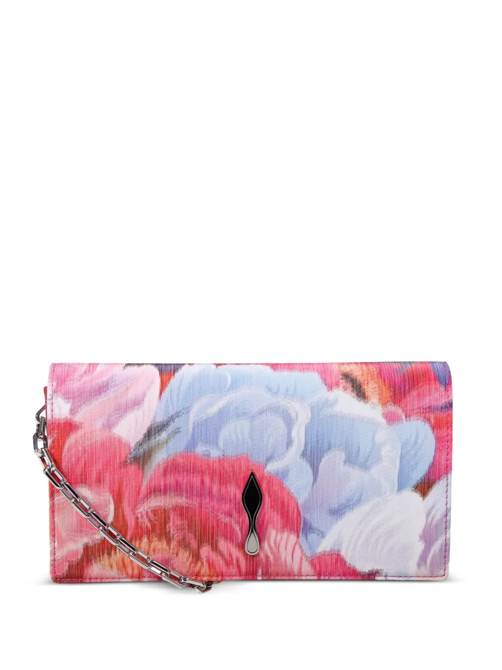 

Маленький клатч Bettina с цепочкой и цветочным принтом Christian Louboutin, розовый