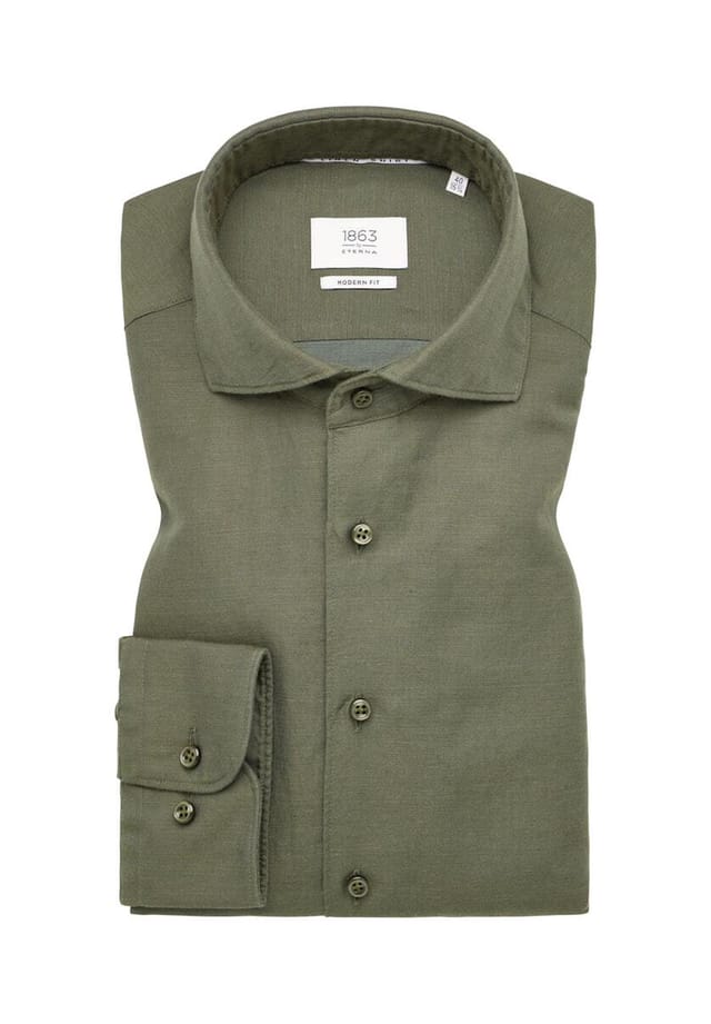 

Рубашка с длинными рукавами Eterna, хаки