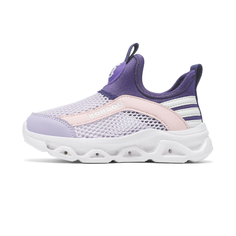 

Кроссовки для бега для детей с низким верхом, противоскользящие, с антиударным эффектом, дышащие, легкие, амортизирующие, сбалансированные BOBDOG, фиолетовый