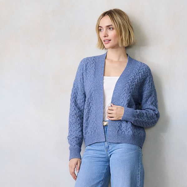 

Кардиган с ажурным узором для подростков Lc Lauren Conrad, Denim Blue