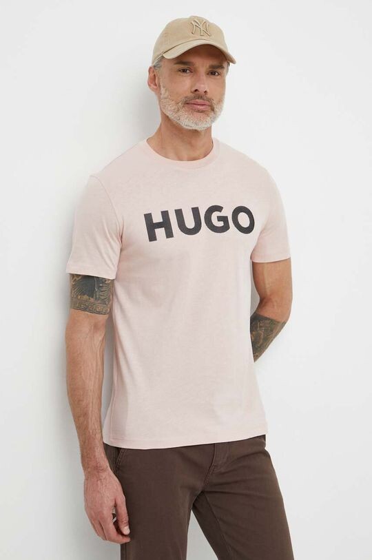 

Хлопковая футболка Hugo, роза