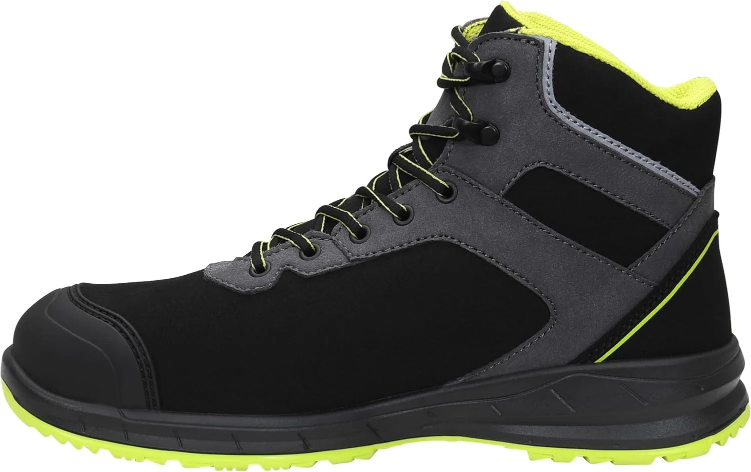 Защитная обувь ELTEN Loan XXSports Pro Black-Lime Mid ESD S3 для мужчин и женщин, текстиль, стальной защитный носок, легкая, спортивная — фото 3