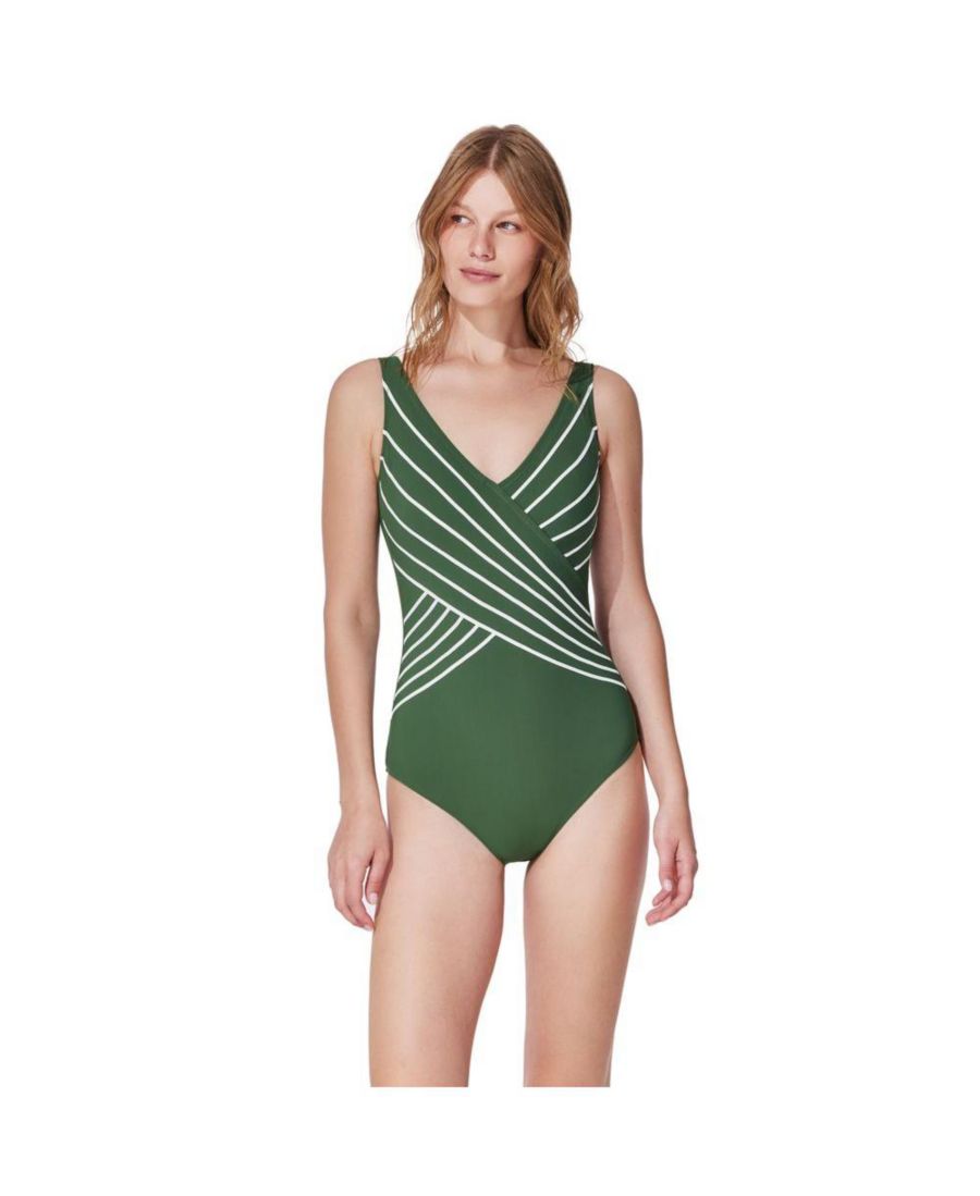 

Женский купальник Embrace с V-образным вырезом и запахом Gottex, Olive