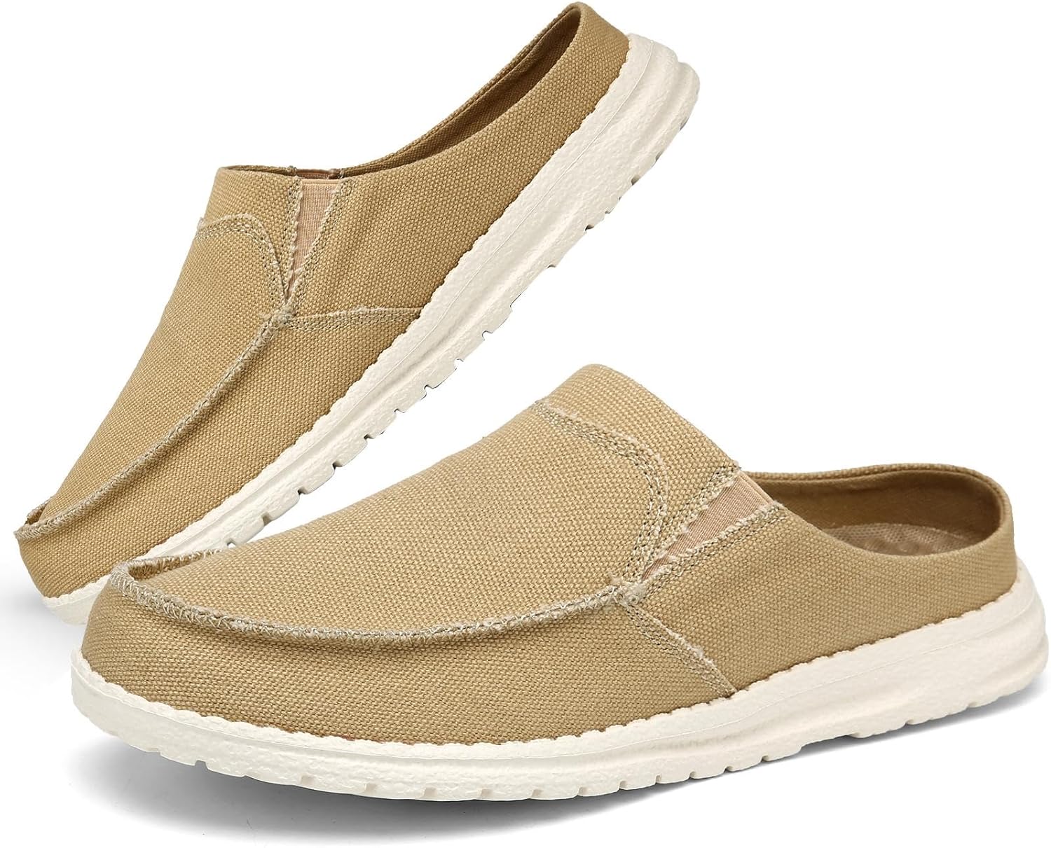 

Женские мюли из канвы, удобная обувь без застежки, домашние туфли для мужчин и женщин для улицы и дома Mishansha, хаки