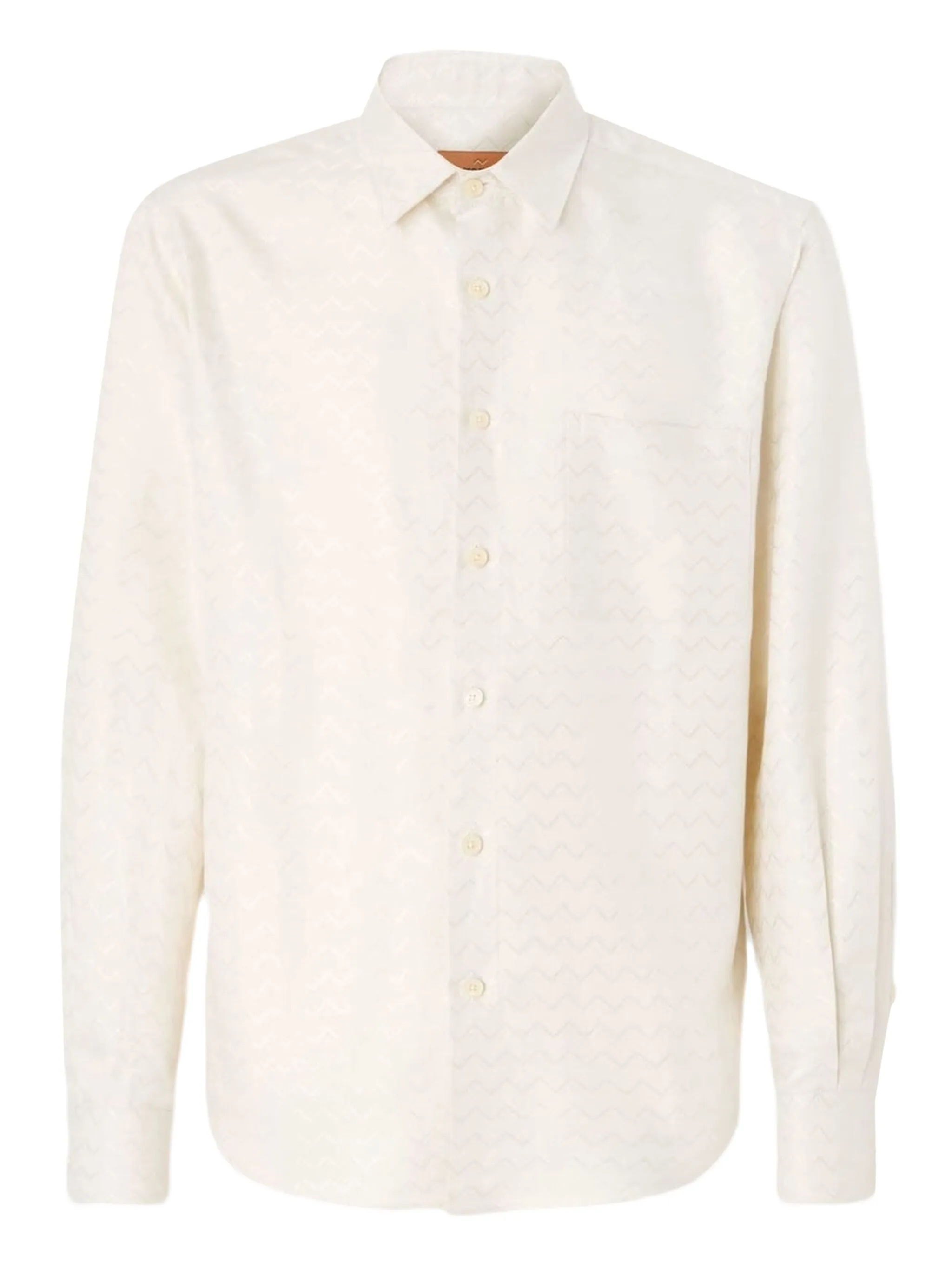 

Рубашка с длинными рукавами и узором зигзаг Missoni, нейтральный