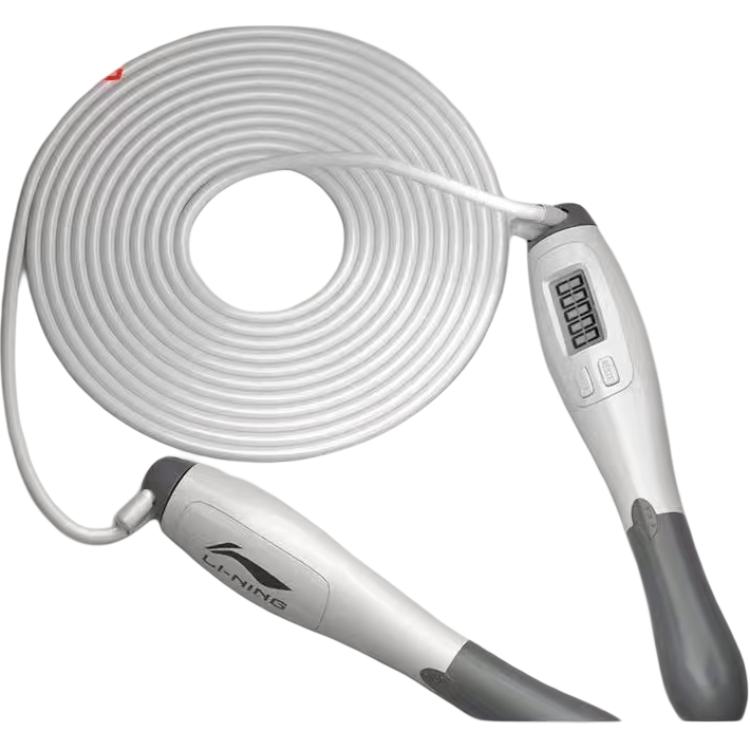 

Профессиональная электронная скакалка для гоночных соревнований с подсчетом прыжков для студентов материал ручки abs, качество троса pvc, стальной трос LINING, White[Dual Buttons, Four Modes/Hd Display]