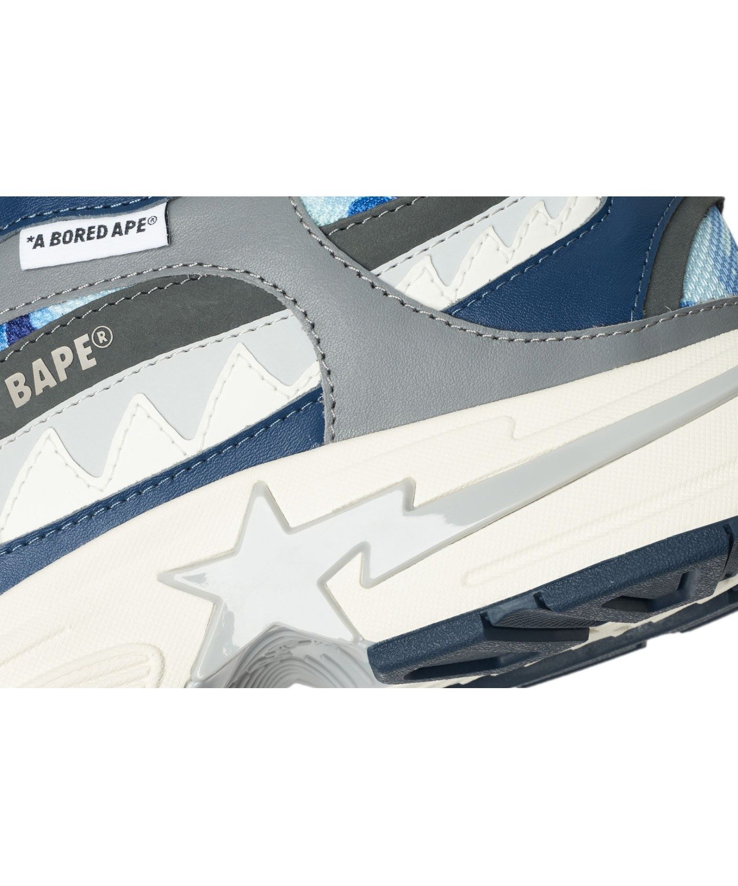 BAPE X BAYC - SHARK STA A BATHING APE, BLUE — фото 4