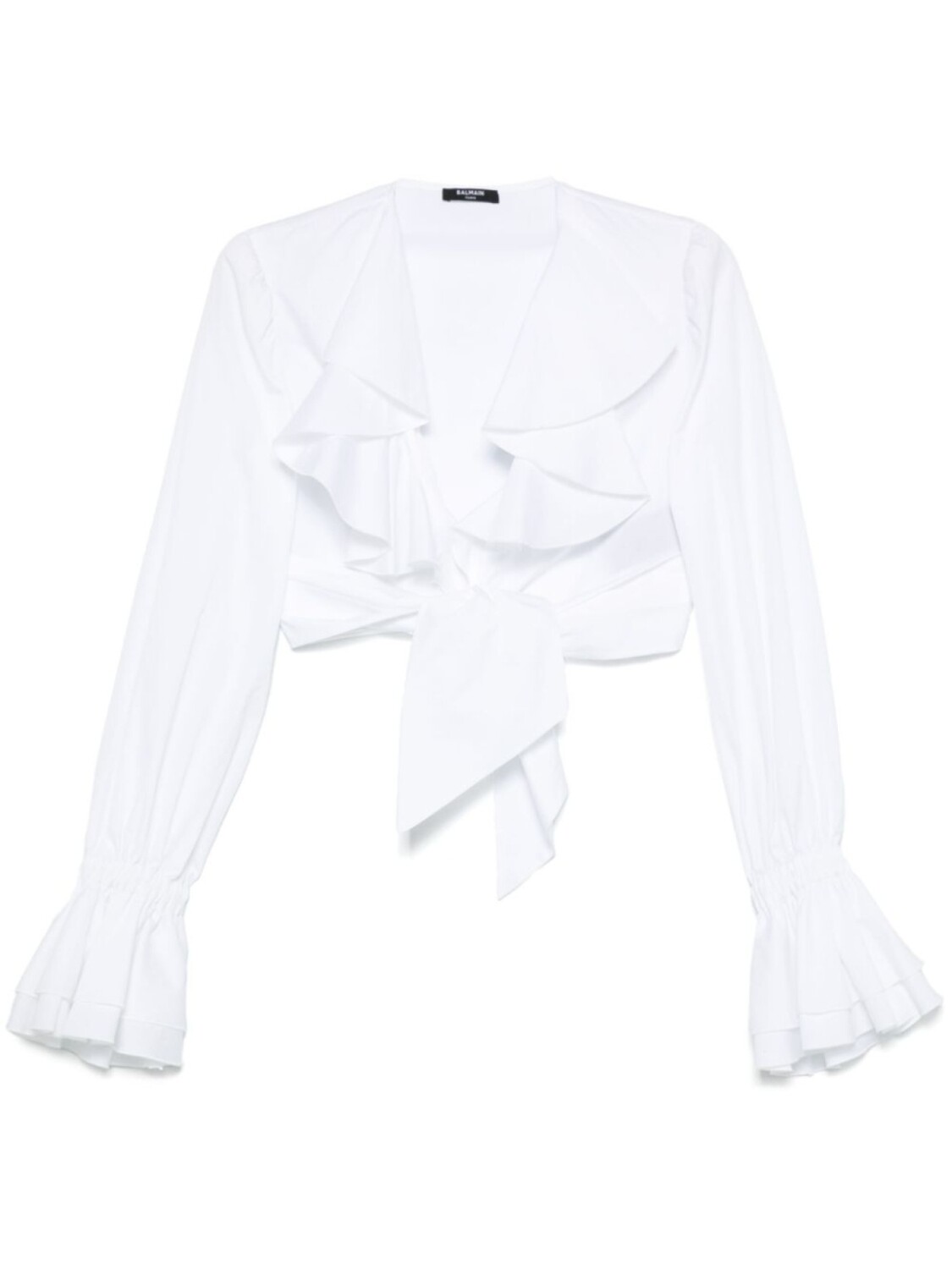 

Balmain блузка с оборками, белый