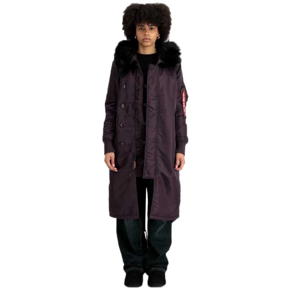 

Куртка Alpha Industries Long Fishtail, фиолетовый