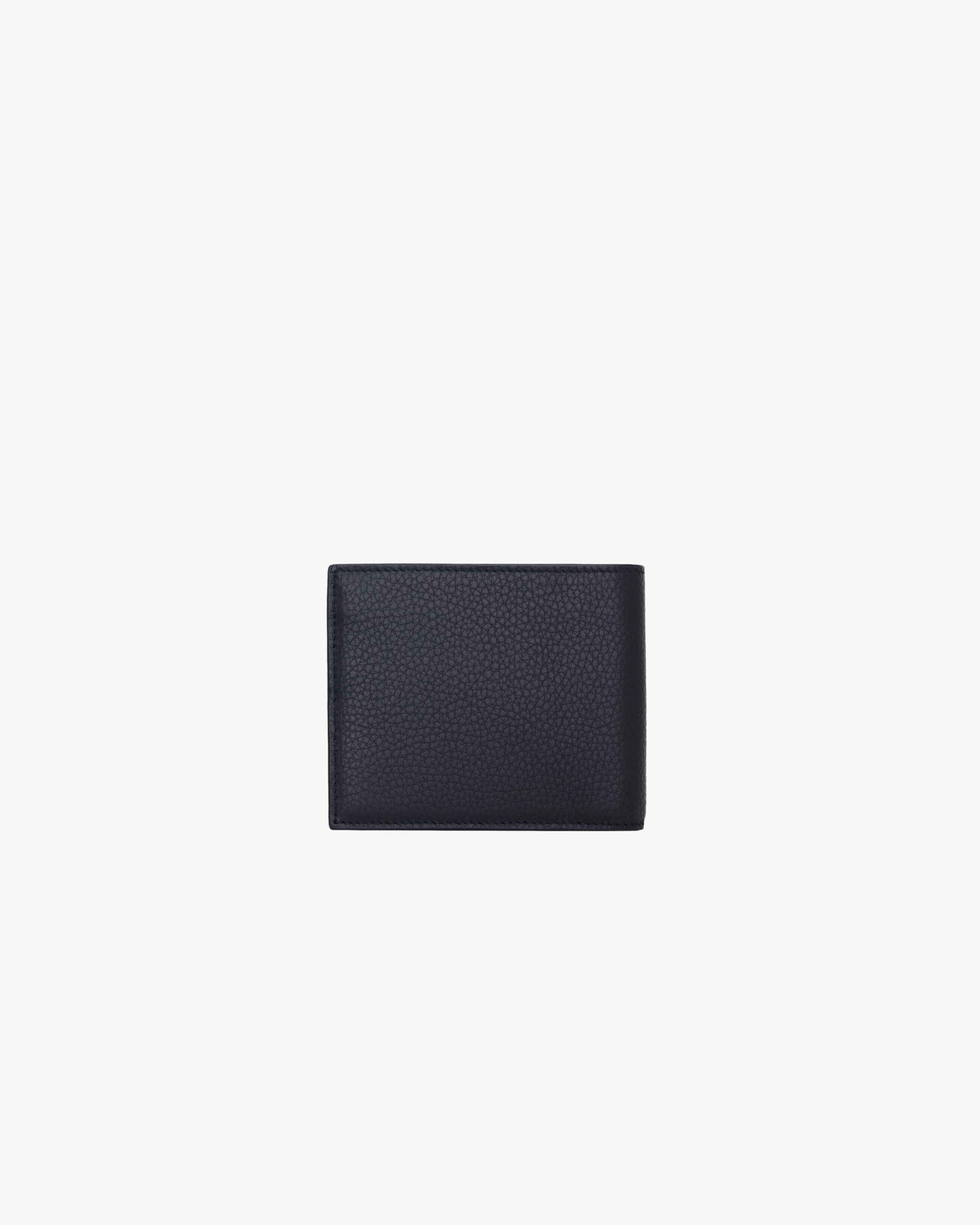 Кошелек TINY CASSANDRE East/West из зернистой кожи Saint Laurent, синий — фото 2
