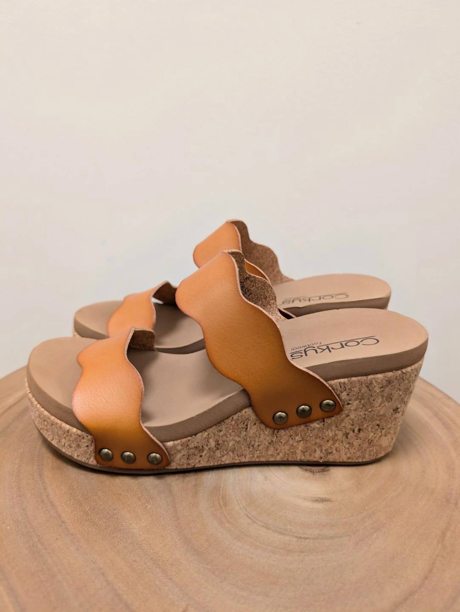 Женские мюли на платформе в коньячном коричневом цвете Corkys Footwear — фото 3