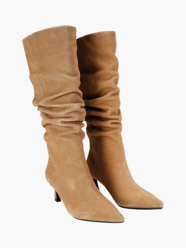 Stark Ruch ботинки до колена на шпильке из замши KG Kurt Geiger, Camel — фото 2