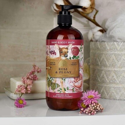 The English Soap Company Средство для мытья рук и тела, 500 мл, Роза и пион — фото 2
