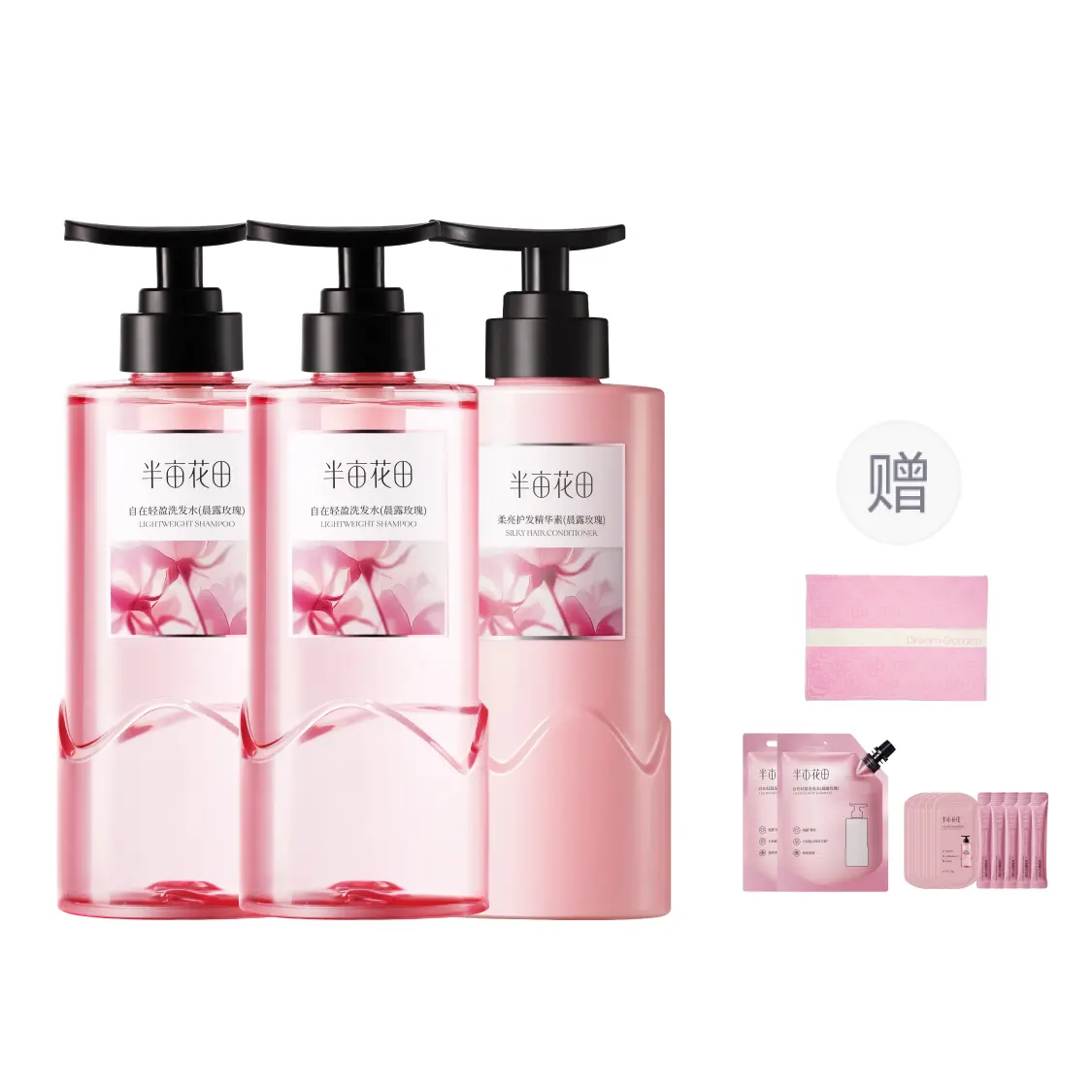 

Цветочный шампунь для волос с маслом чистой воды для контроля жирности, увлажнения, ароматерапии и успокоения 500г*1/500г*2 LITTLE DREAM GARDEN