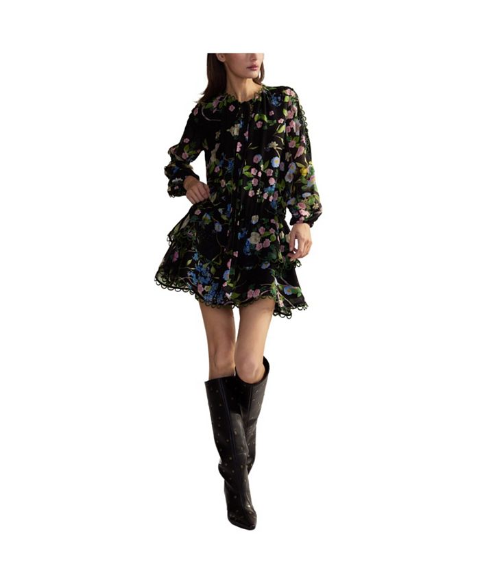 

Платье из шелка Delilah Cynthia Rowley, черный
