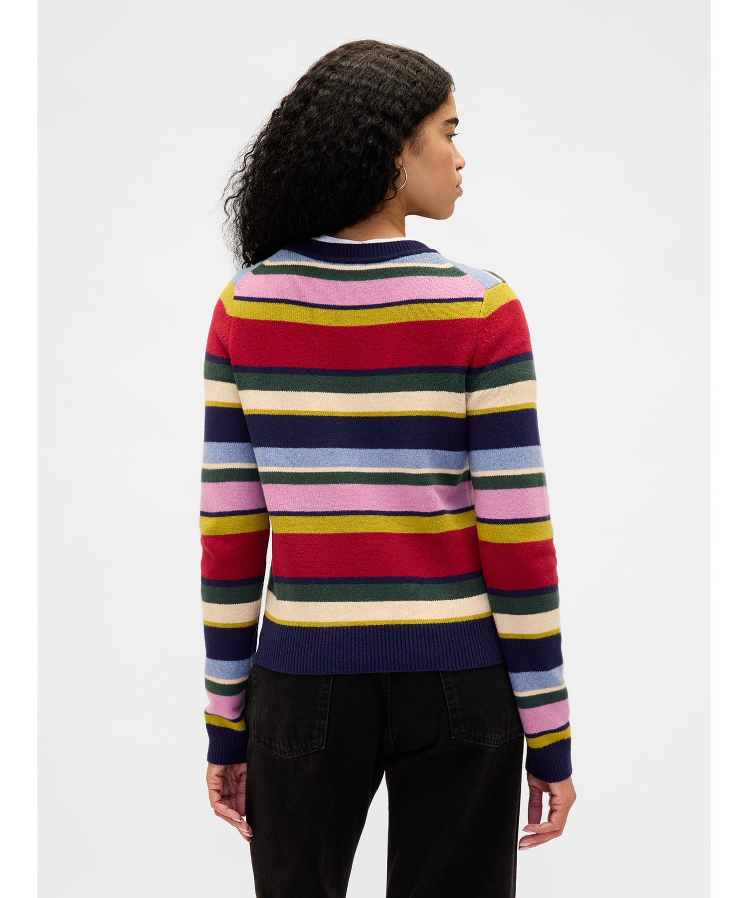 (W) Свитер с круглым вырезом CashSoft Cashmere Touch GAP, SP_HOL_HAPPY_STRIPE — фото 3