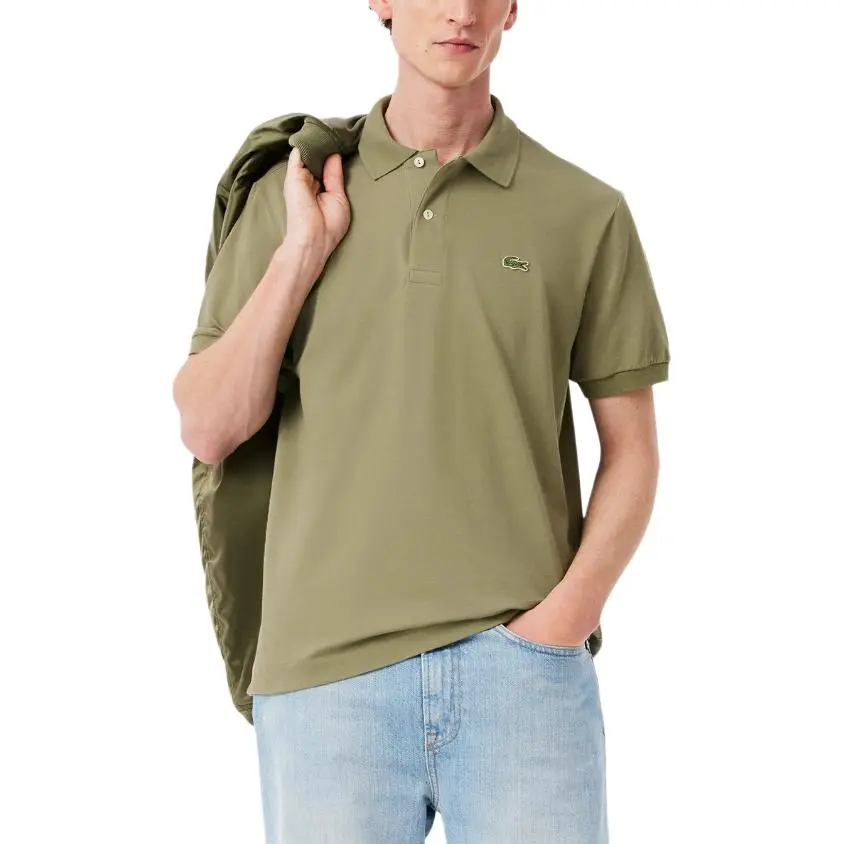 Классическая поло L.12.12 из легкого пике LACOSTE, оливковый — фото 3