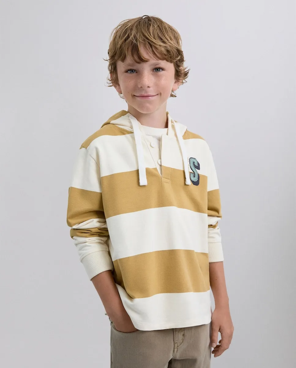 

Детская толстовка с регулируемым капюшоном и полосатым принтом Scalpers, оранжевый