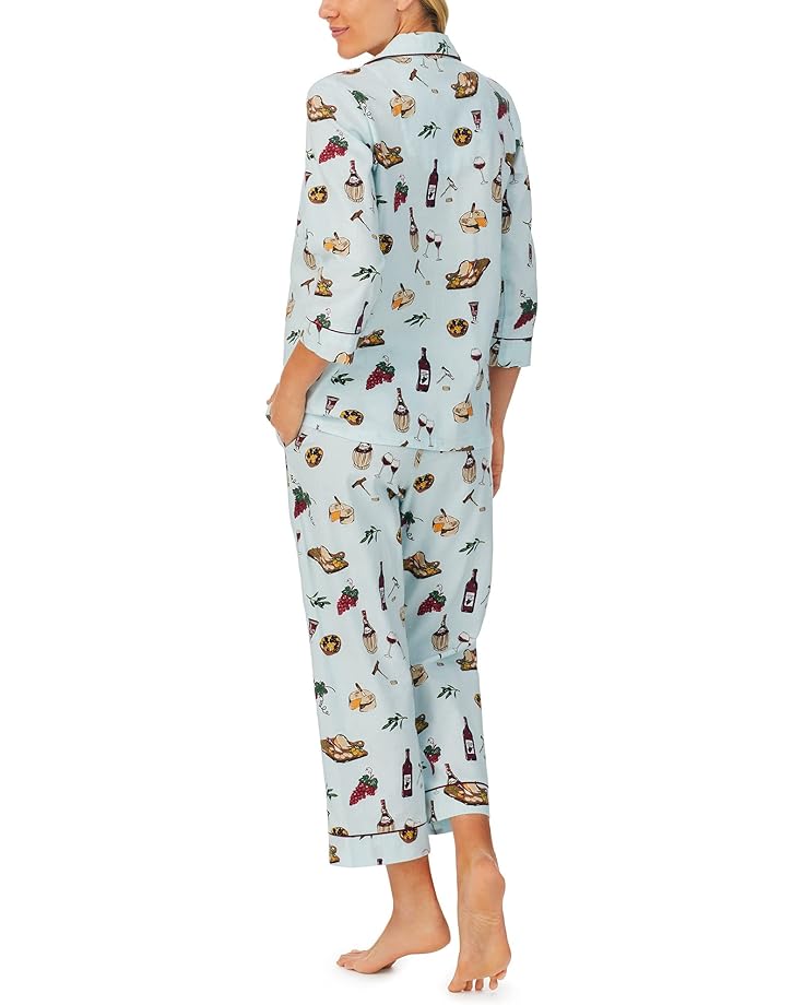 

Пижамный комплект Bedhead PJs 3/4 Sleeve Cropped PJ Set, цвет Wine and Cheese