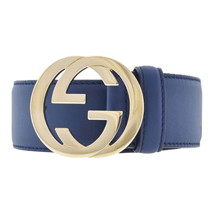 

Модный, элегантный кожаный ремень для женщин, ширина 3,8 см Gucci, синий