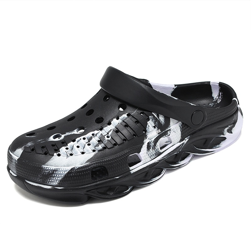 

King Jinmai Клоги унисекс черно-белые, цвет Black White