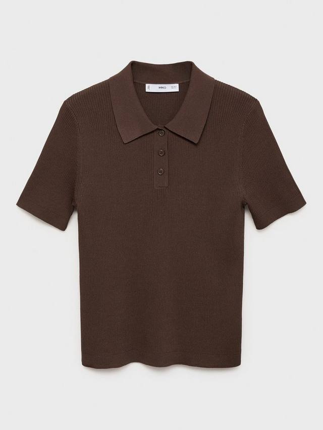 

Поло с короткими рукавами Mango, Dark Brown