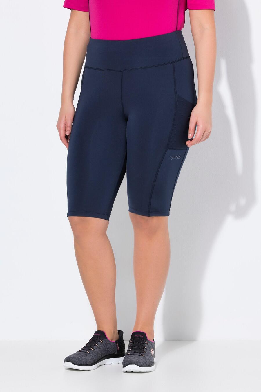 

ULLA POPKEN Женские леггинсы-шорты с эластичным поясом и сетчатым карманом из переработанного материала