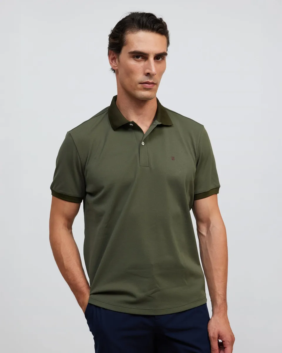 

Мужское антивозрастное поло с коротким рукавом Sepiia, темно-зеленый