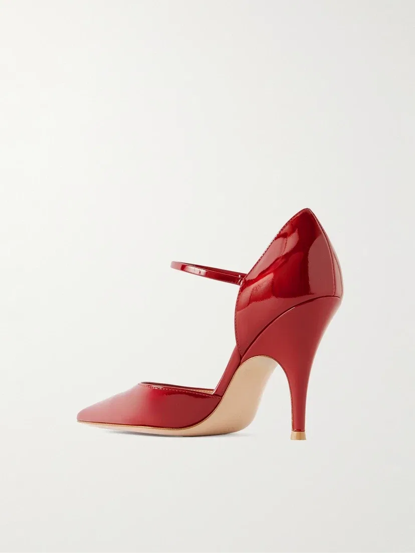 Лодочки Nuit 95 из лакированной кожи Gianvito Rossi, красный — фото 3