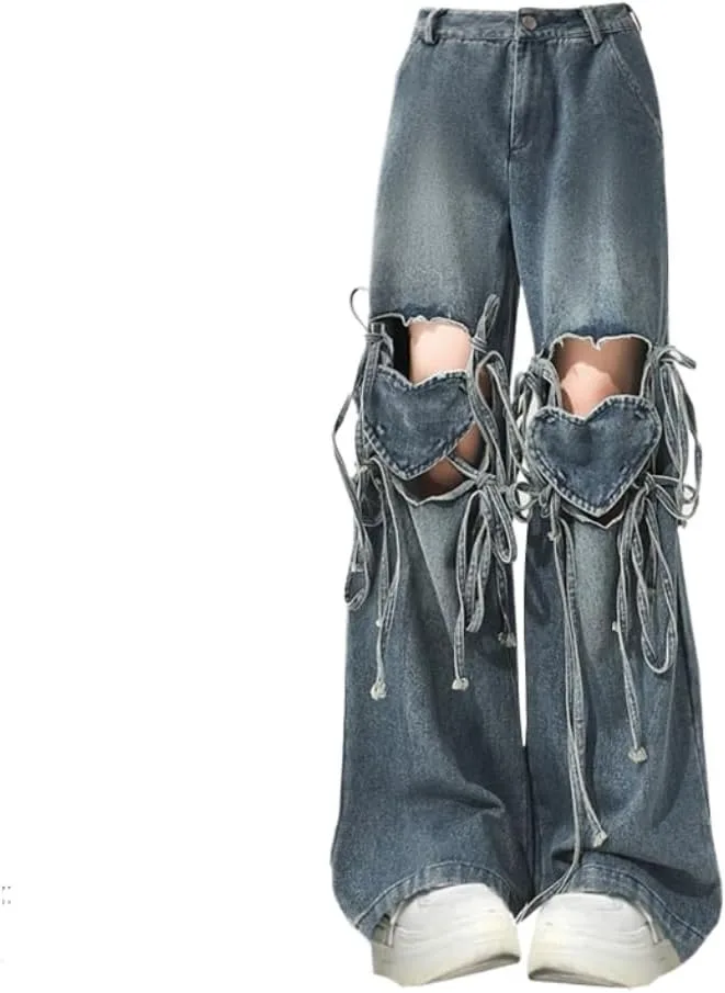 

Джинсы Y2K с сердцем KFVIM