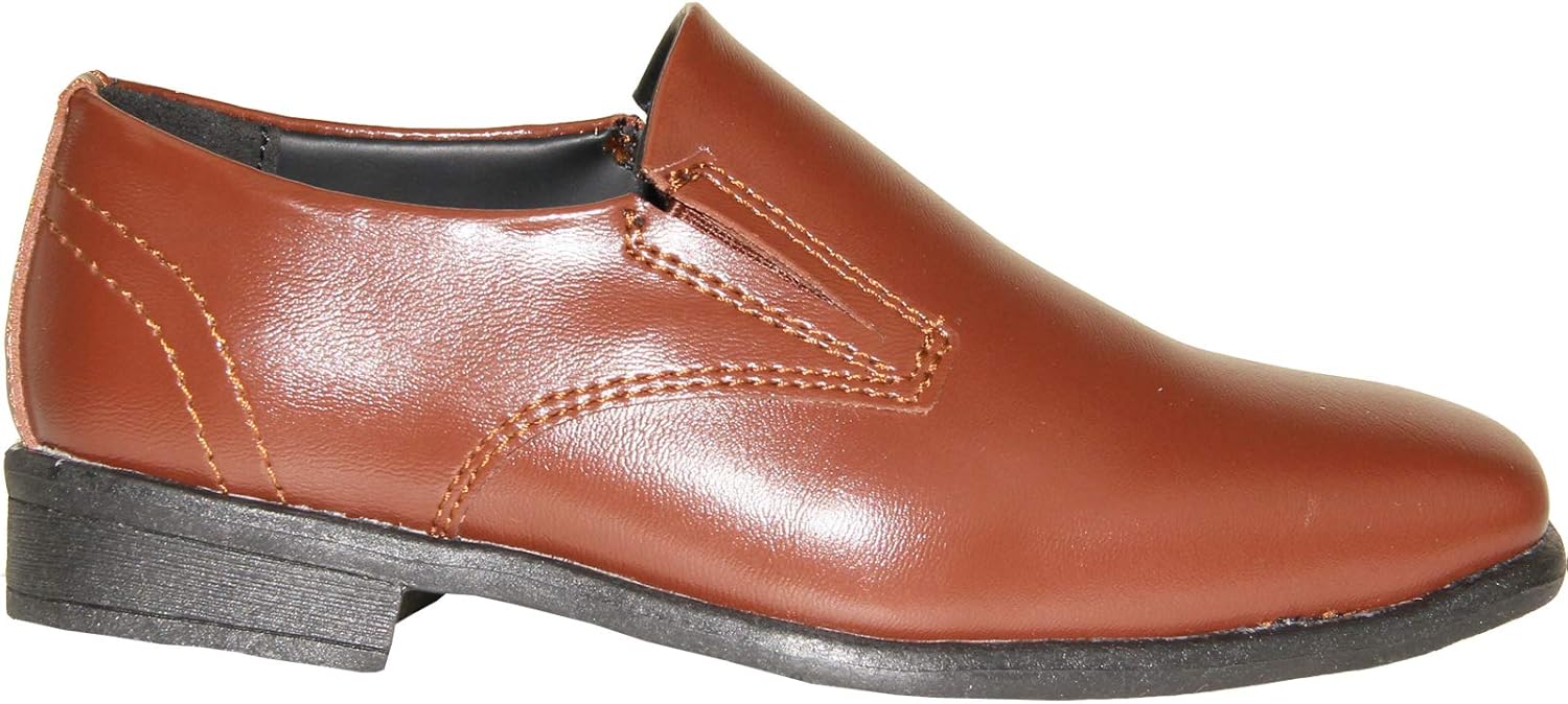 Детские туфли VANGELO Boy Kid Dress Shoe Oxford на шнуровке, лоферы без шнурков, смокинговые туфли для выпускного, школьной формы, свадеб и официальных мероприятий, размеры от малышей до больших детей, коричневый — фото 4