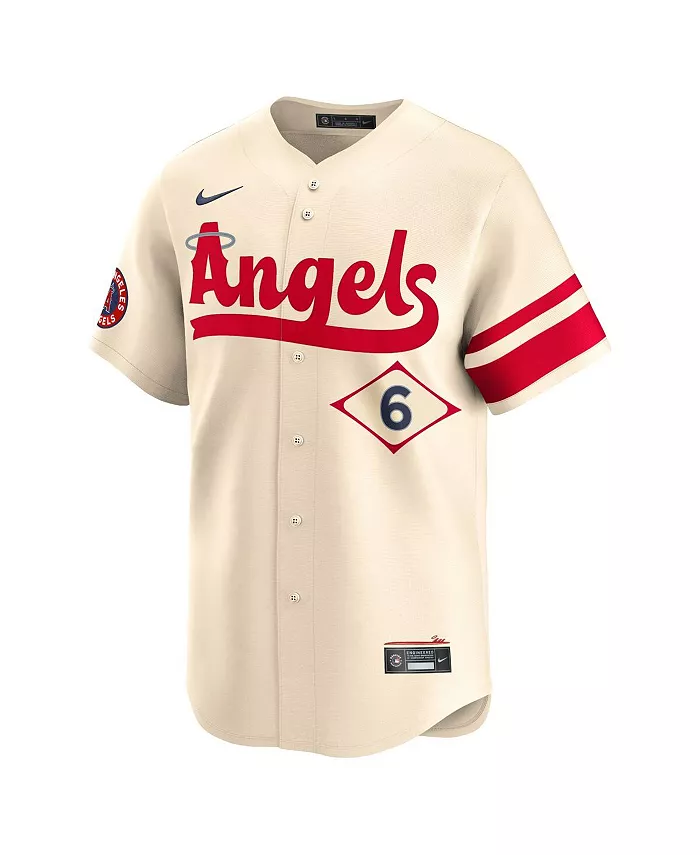 Мужская бейсбольная джерси Los Angeles Angels City Connect Limited игрока Anthony Rendon кремового цвета Nike — фото 2