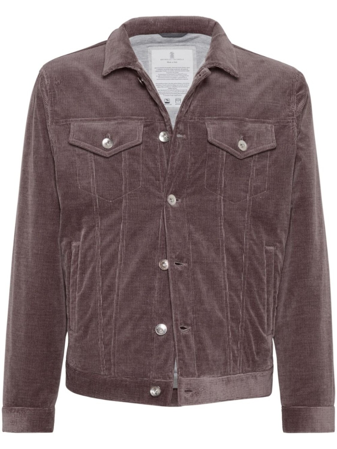 

Brunello Cucinelli утепленная куртка-рубашка из вельвета, красный