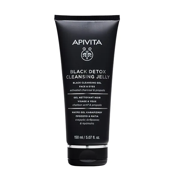 

Очищающий гель с активным углем Limpiador Detox Negro Apivita, 150 ml