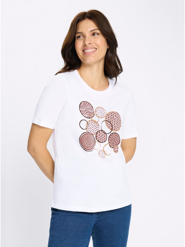 

Sieh an! Футболка с короткими рукавами белого и красновато-коричневого цвета, Красный, Sieh an! Футболка с короткими рукавами белого и красновато-коричневого цвета