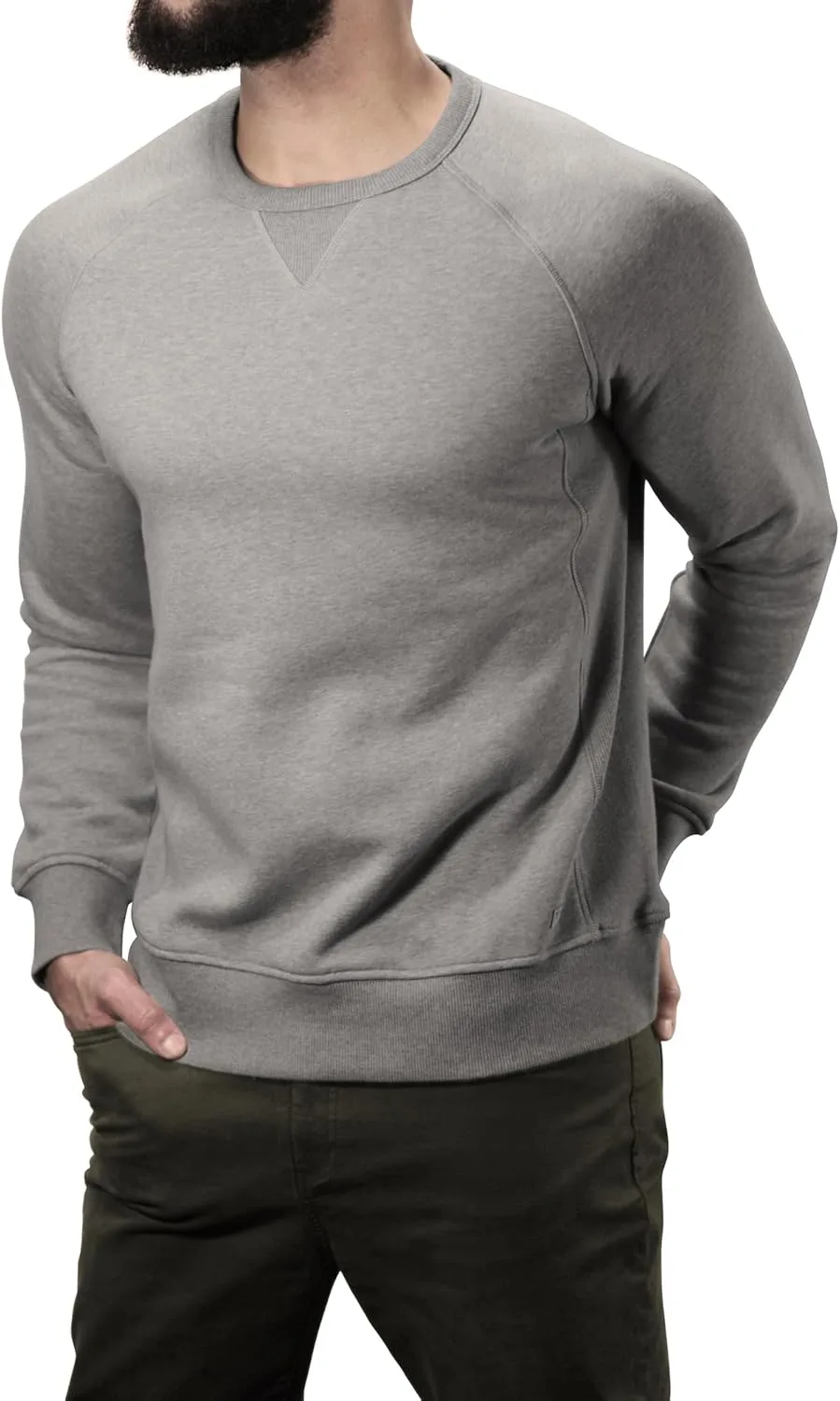 

Lanky Llama (NEW) Atlas свитшот с круглым вырезом и регланными рукавами для высоких и стройных мужчин