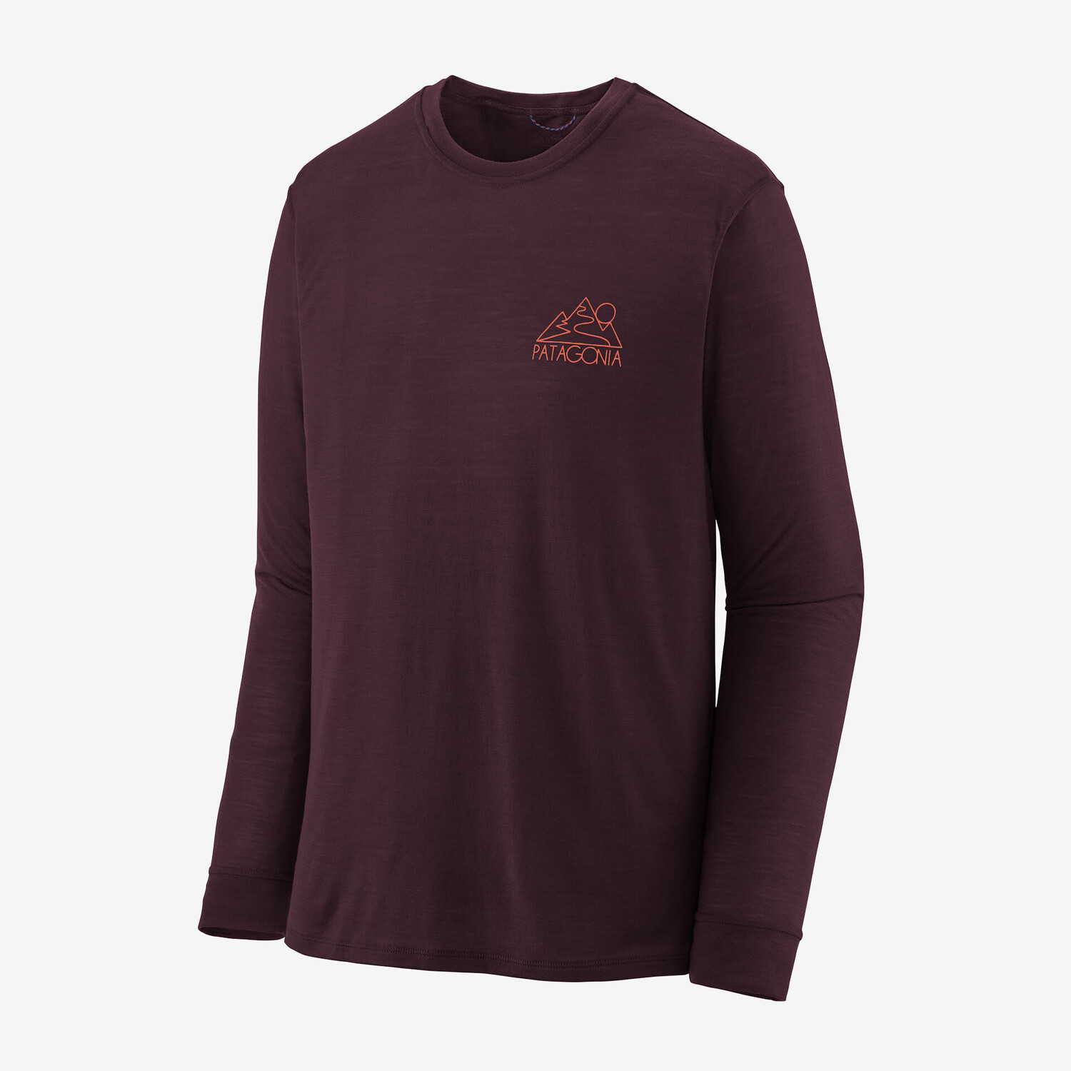 

Мужская рубашка Capilene Cool Merino с длинными рукавами и рисунком Patagonia, цвет Z's and S's: Obsidian Plum