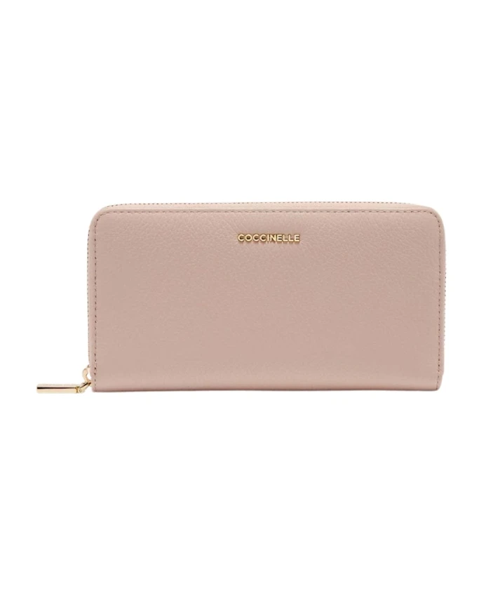 

Мягкий металлический кошелек Coccinelle, розовый