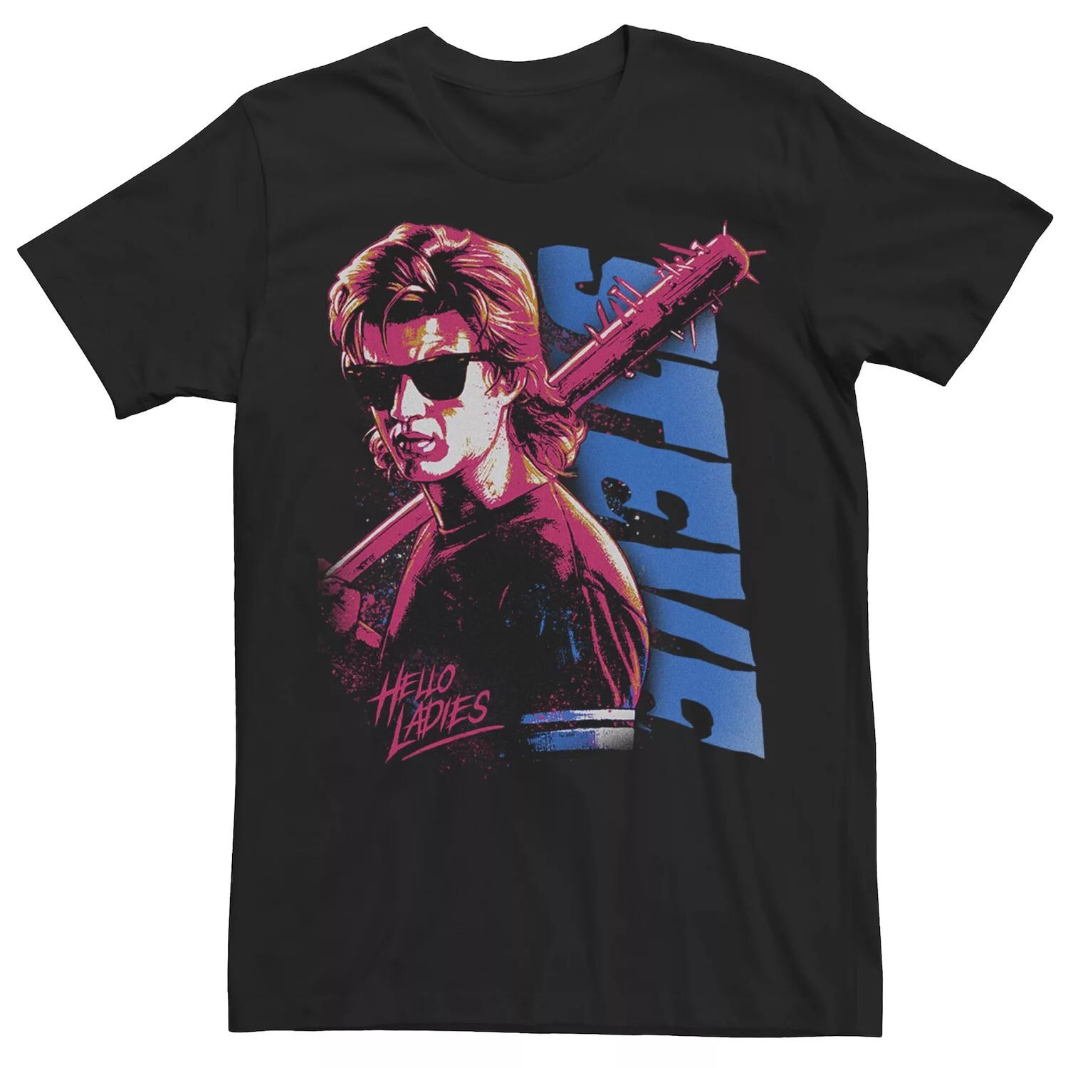 

Мужская женская футболка Stranger Things Stevie Splatter в стиле панк Hello Licensed Character