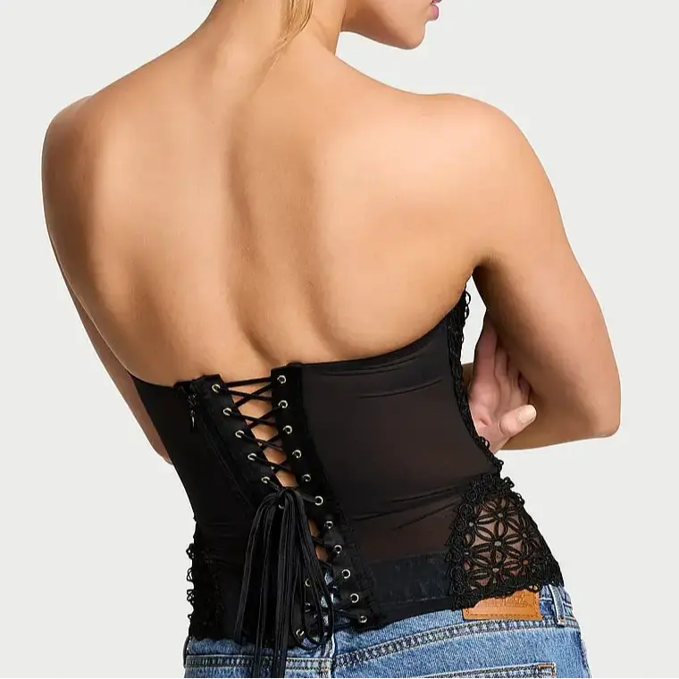 Victoria's Secret Женский бюстгальтер без бретелей black — фото 3