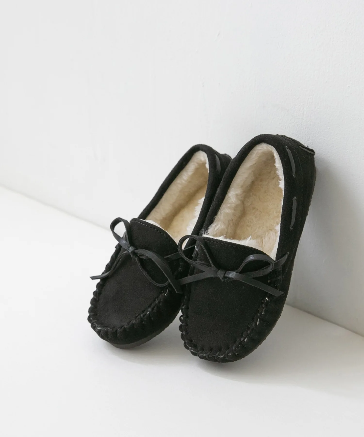 Детские мокасины с водоотталкивающей пропиткой Ribbon Mocassin menue черные