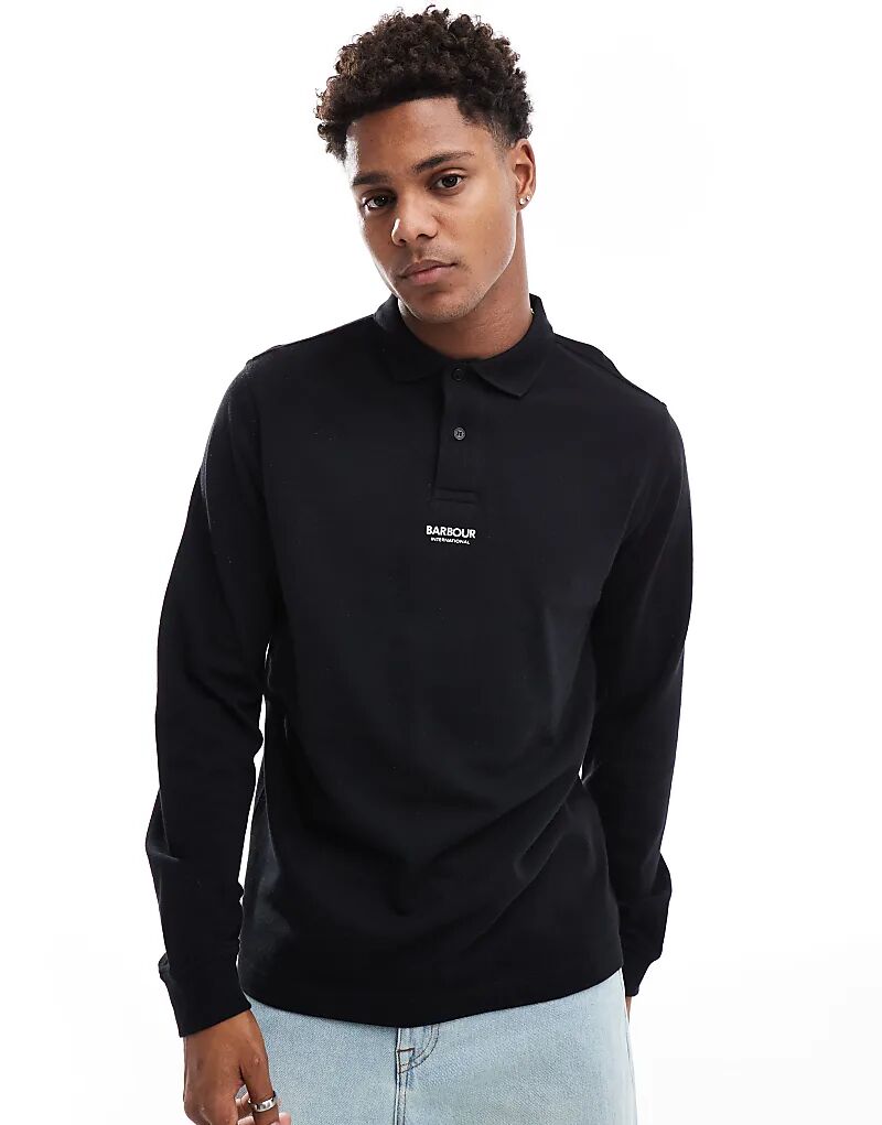 

Поло Formula с длинными рукавами черного цвета Barbour International