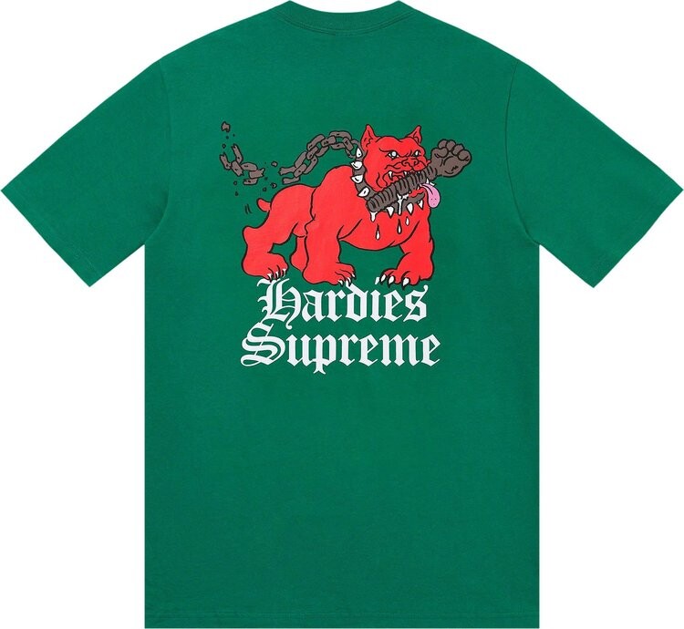 Футболка Supreme x Hardies Dog 'Light Pine', зеленый — фото 2