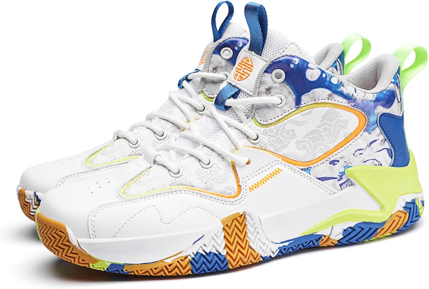 

Модели для пар, уличная мода, индивидуальный стиль, кроссовки унисекс, легкие, противоскользящие, баскетбольные обувь Mekuk, белый/синий